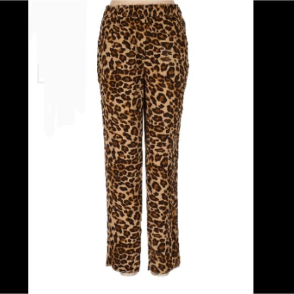 H&M Sz 6 leopard pants, trousers - Picture 1 of 9